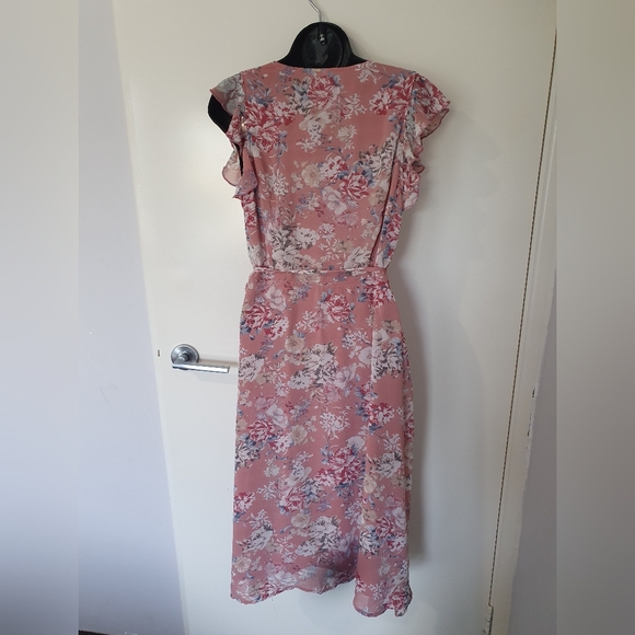 💗 Bohoo MATERNITY floral pink mid dress uk size 12 - Picture 4 of 7